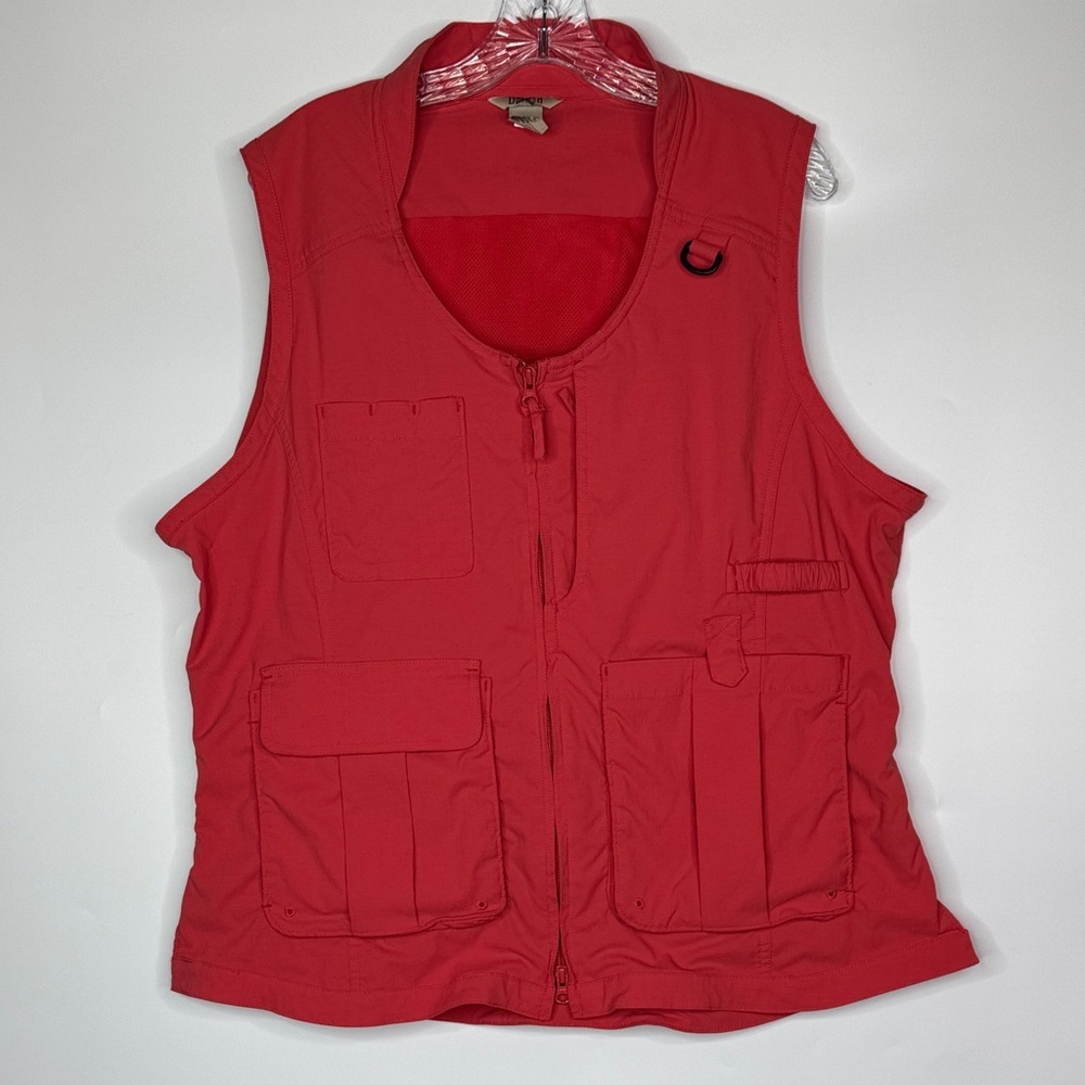 Duluth Trading Co 14752 Pink Heirloom Gardening Vest Size XL